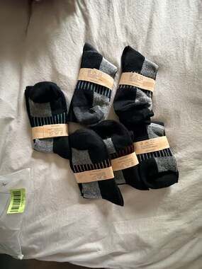 Fashion Boutique Men's Athletic Crew Socks 5-Pair Set